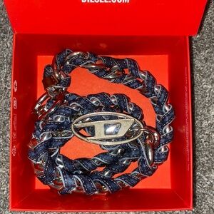 Diesel Denim Chain Belt